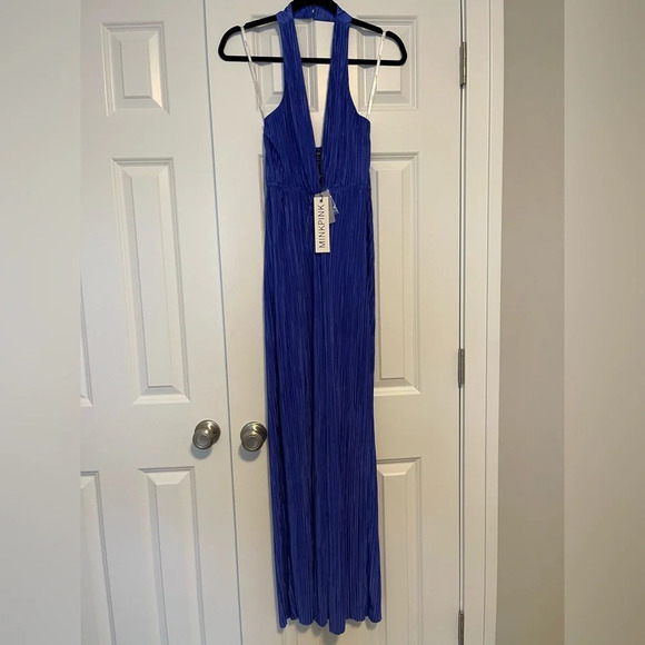MINKPINK | Izzy Halter Jumpsuit, Cobalt Blue - Picture 5 of 7